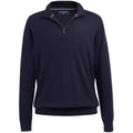 Navy - Front - Brook Taverner Mens Copenhagen Quarter Zip Jumper