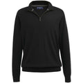 Black - Front - Brook Taverner Mens Copenhagen Quarter Zip Jumper