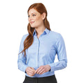 Sky Blue - Front - Brook Taverner Womens-Ladies Albany Oxford Formal Shirt