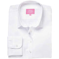 White - Back - Brook Taverner Womens-Ladies Albany Oxford Formal Shirt