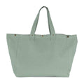 Water Green - Front - Kimood Washed Cotton Shopper Bag