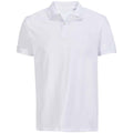 White - Front - SOLS Unisex Adult Pacific Pique Twin Needle Stitch Polo Shirt