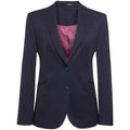 Navy - Front - Brook Taverner Womens-Ladies Eclipse Cordelia Pin Dot Suit Jacket