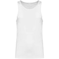 White - Front - Kariban Mens Plain Eco Friendly Tank Top