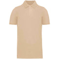 Light Sand - Front - Kariban Mens Pique Organic Polo Shirt