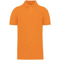 Orange - Front - Kariban Mens Pique Organic Polo Shirt