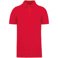 Red - Front - Kariban Mens Pique Organic Polo Shirt