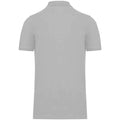 Snow Grey - Back - Kariban Mens Pique Organic Polo Shirt