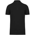 Black - Back - Kariban Mens Pique Organic Polo Shirt