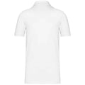 White - Back - Kariban Mens Pique Organic Polo Shirt