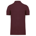 Wine - Back - Kariban Mens Pique Organic Polo Shirt