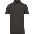 Dark Grey - Front - Kariban Mens Pique Organic Polo Shirt