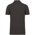 Dark Grey - Back - Kariban Mens Pique Organic Polo Shirt