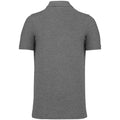 Grey Heather - Back - Kariban Mens Pique Organic Polo Shirt