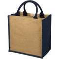 Natural-Navy - Front - Bullet Chennai Jute Gift Tote