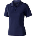 Navy - Front - Elevate Calgary Short Sleeve Ladies Polo