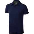 Navy - Front - Elevate Mens Markham Short Sleeve Polo