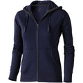 Navy - Front - Elevate Womens-Ladies Arora Hooded Full Zip Sweater