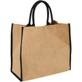 Natural-Solid Black - Front - Bullet The Large Jute Tote (Pack of 2)