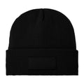 Solid Black - Front - Bullet Boreas Beanie With Patch