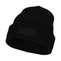 Solid Black - Side - Bullet Boreas Beanie With Patch