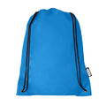 Process Blue - Front - Bullet Oriole Recycled Drawstring Backpack