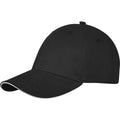 Solid Black - Lifestyle - Elevate Unisex Adult Darton Sandwich 6 Panel Cap