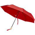 Red - Front - Avenue Birgit Recycled Folding Umbrella