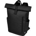 Solid Black - Side - Unbranded Byron Roll Up 18L Backpack