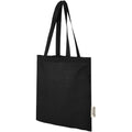 Solid Black - Back - Madras Recycled Cotton 7L Tote Bag