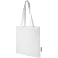 White - Back - Madras Recycled Cotton 7L Tote Bag