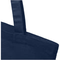 Navy - Side - Madras Recycled Cotton 7L Tote Bag