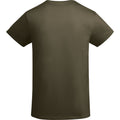 Military Green - Back - Roly Mens Breda Plain T-Shirt