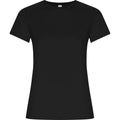 Solid Black - Front - Roly Womens-Ladies Golden T-Shirt