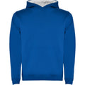 Royal Blue-White - Front - Roly Childrens-Kids Urban Drawstring Hoodie