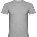 Grey Marl - Front - Roly Mens Samoyedo V Neck T-Shirt