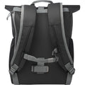 Solid Black - Back - Aqua Roll Top Recycled Water Resistant 20L Bike Bag