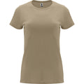 Sand - Front - Roly Womens-Ladies Capri Short-Sleeved T-Shirt