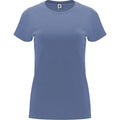 Blue Denim - Front - Roly Womens-Ladies Capri Short-Sleeved T-Shirt