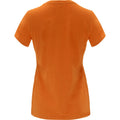 Orange - Back - Roly Womens-Ladies Capri Short-Sleeved T-Shirt