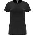 Solid Black - Front - Roly Womens-Ladies Capri Short-Sleeved T-Shirt