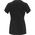 Solid Black - Back - Roly Womens-Ladies Capri Short-Sleeved T-Shirt