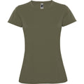 Military Green - Front - Roly Womens-Ladies Montecarlo Short-Sleeved Sports T-Shirt