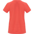 Fluorescent Coral - Back - Roly Womens-Ladies Bahrain Short-Sleeved Sports T-Shirt