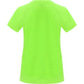 Fluorescent Green - Back - Roly Womens-Ladies Bahrain Short-Sleeved Sports T-Shirt