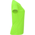 Fluorescent Green - Side - Roly Womens-Ladies Bahrain Short-Sleeved Sports T-Shirt