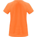 Fluorescent Orange - Back - Roly Womens-Ladies Bahrain Short-Sleeved Sports T-Shirt