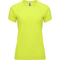 Fluorescent Yellow - Front - Roly Womens-Ladies Bahrain Short-Sleeved Sports T-Shirt