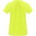 Fluorescent Yellow - Back - Roly Womens-Ladies Bahrain Short-Sleeved Sports T-Shirt