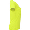 Fluorescent Yellow - Side - Roly Womens-Ladies Bahrain Short-Sleeved Sports T-Shirt